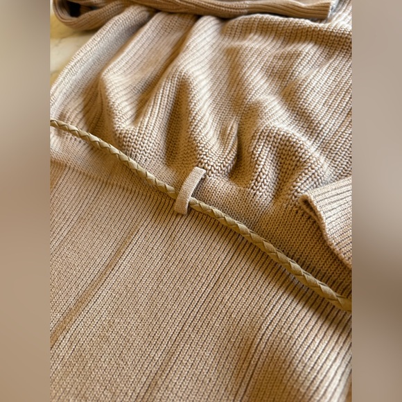 Ser.O.Ya Carly Knit Mini Sweater Dress Cotton Long Sleeves Tan Size L NWOT - Picture 9 of 9